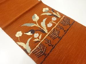 草花模様織出し名古屋帯